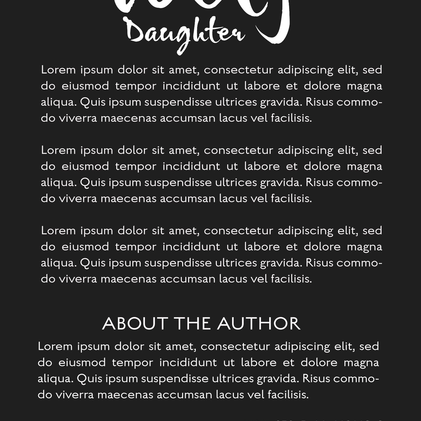 Pre-Made Book Cover Hoja Designs %Product Description%