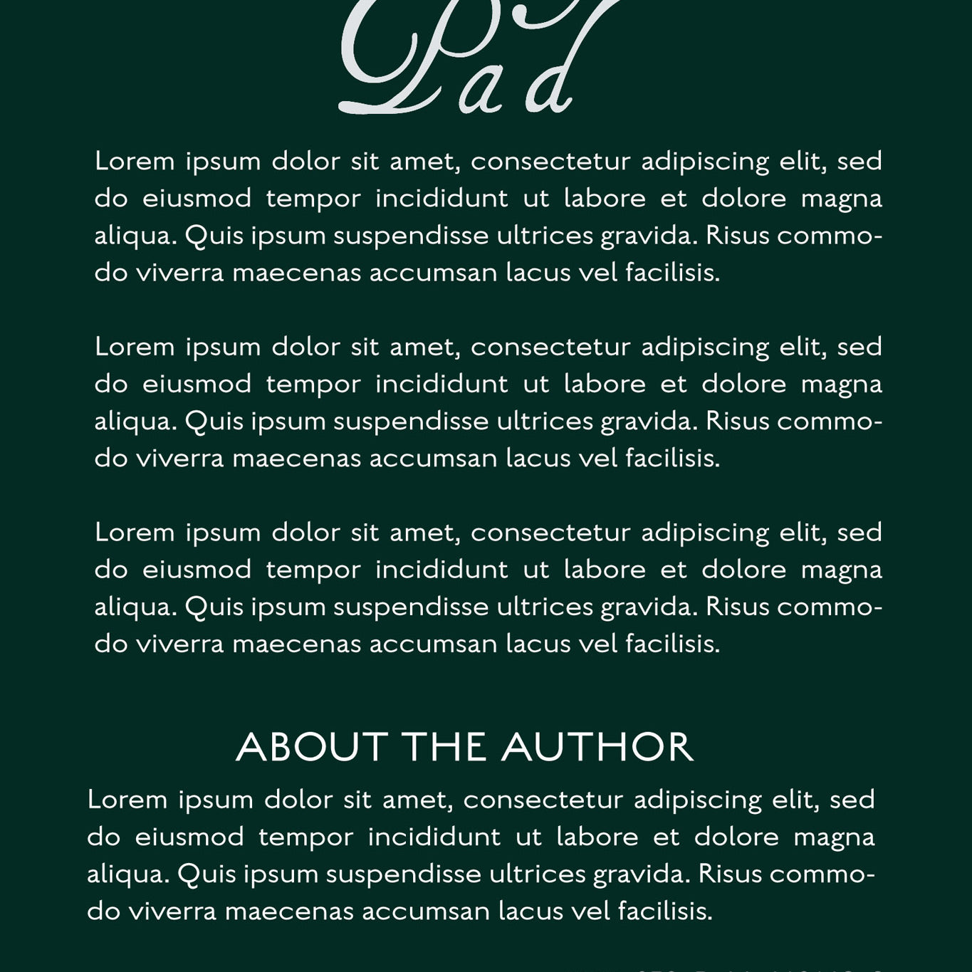 Pre-Made Book Cover Hoja Designs %Product Description%
