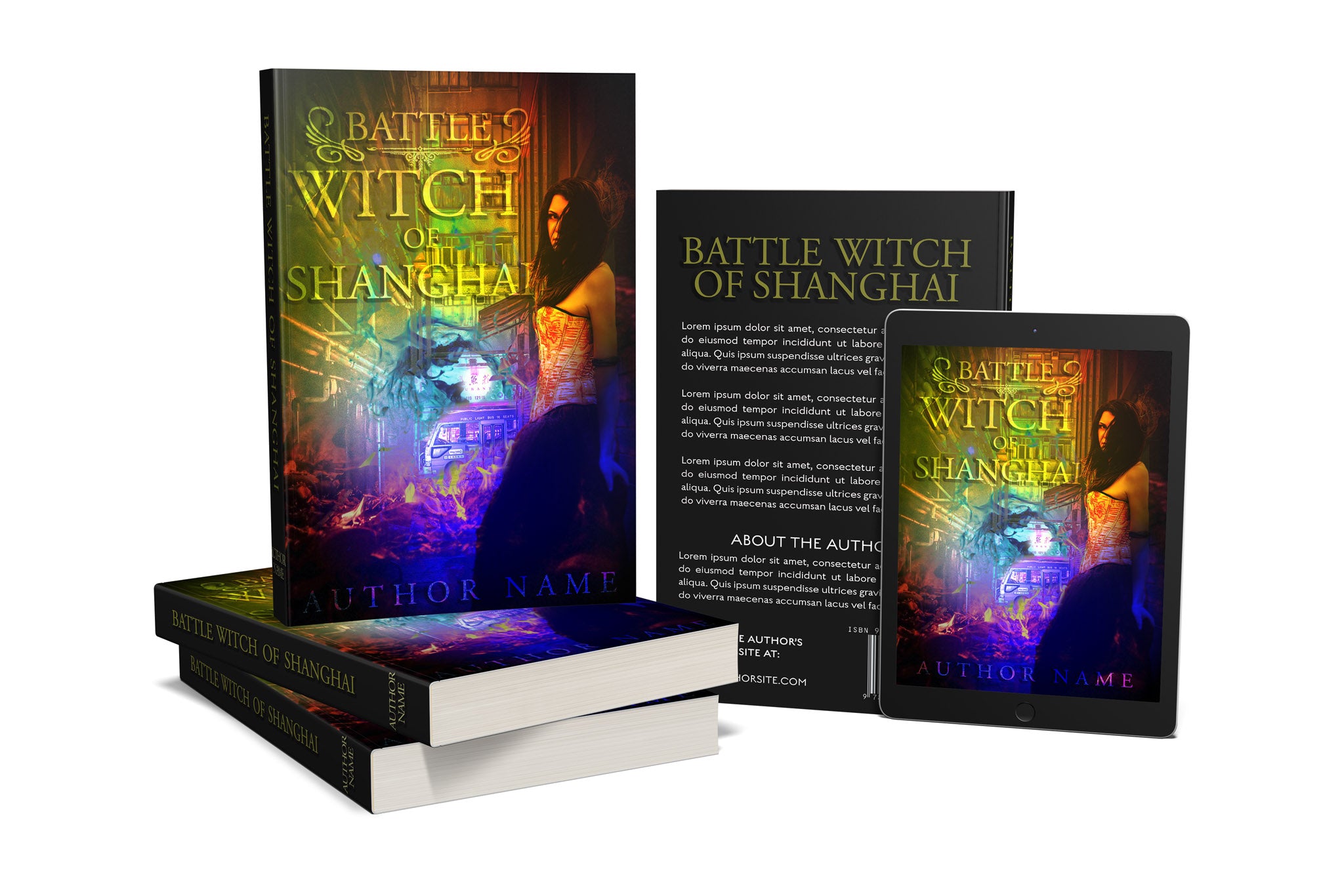 Pre-Made Book Cover Hoja Designs %Product Description%